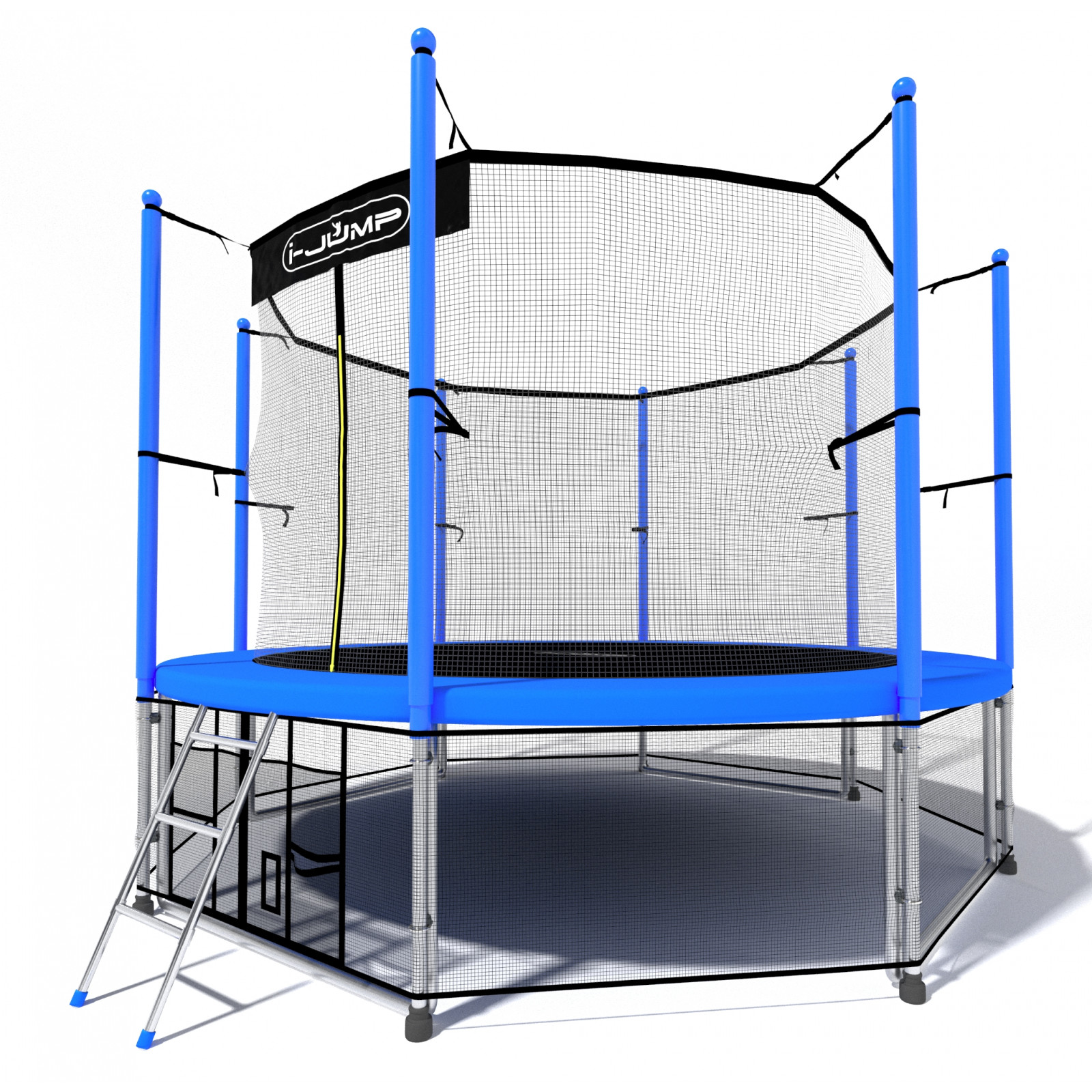 Батут i-Jump Classic Light 10ft с лестницей синий
