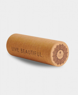 Массажный ролл 30x10 см, пробка YOGA DESIGN LAB Сork Roller RL-Cork-Mandala Tonal