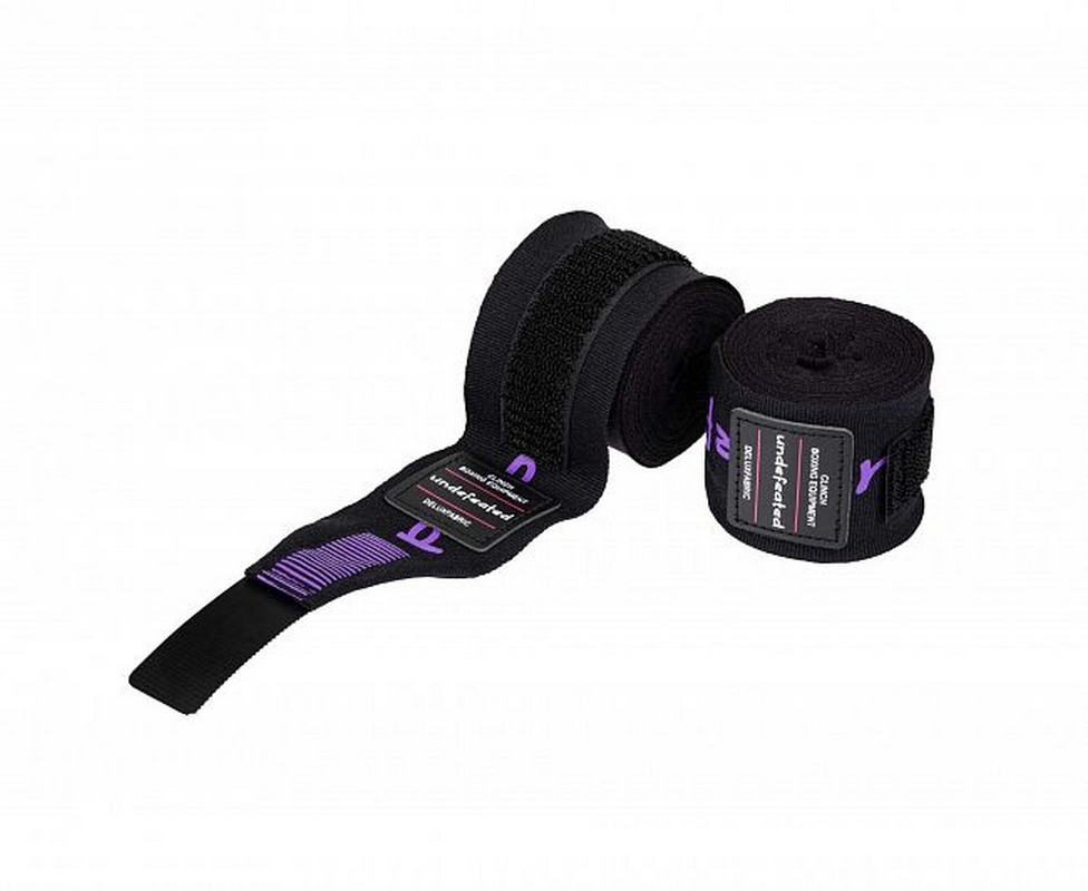 Бинты боксерские, длина 3,5 м Clinch Boxing Hand Wrap Undefeated C240 черный
