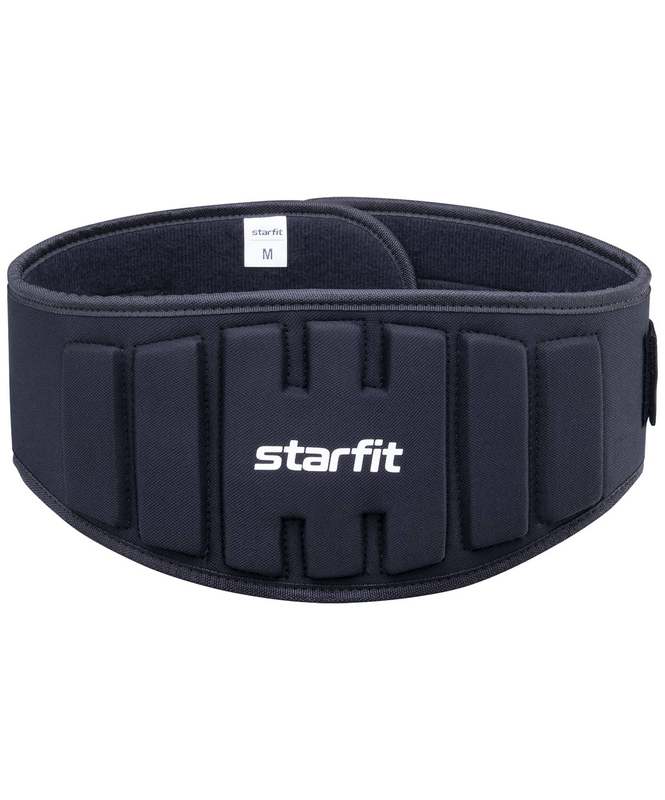 Пояс для фитнеса Star Fit SU-311, анатомический, текстиль, черный