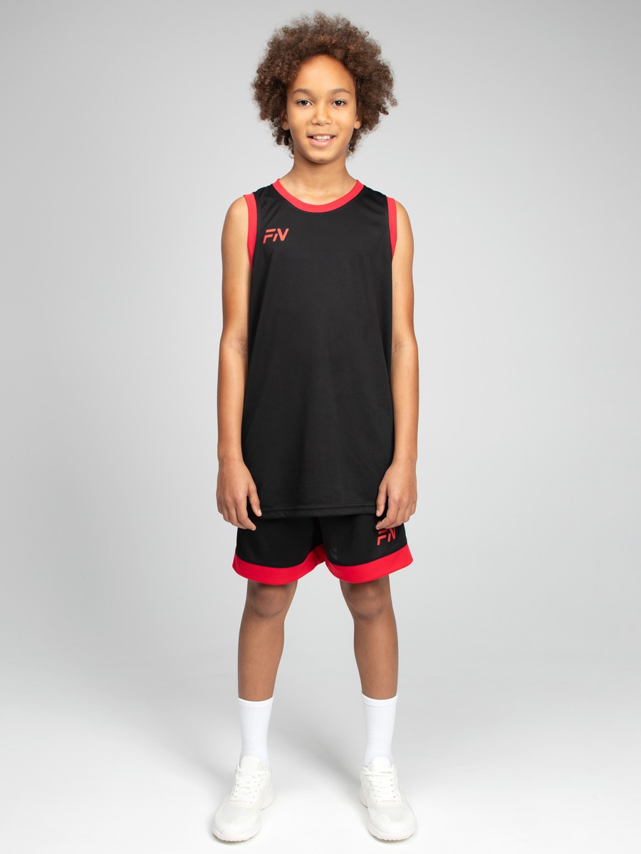 Детская баскетбольная форма FN Slam Kid KFN4271005-000 Black\Red