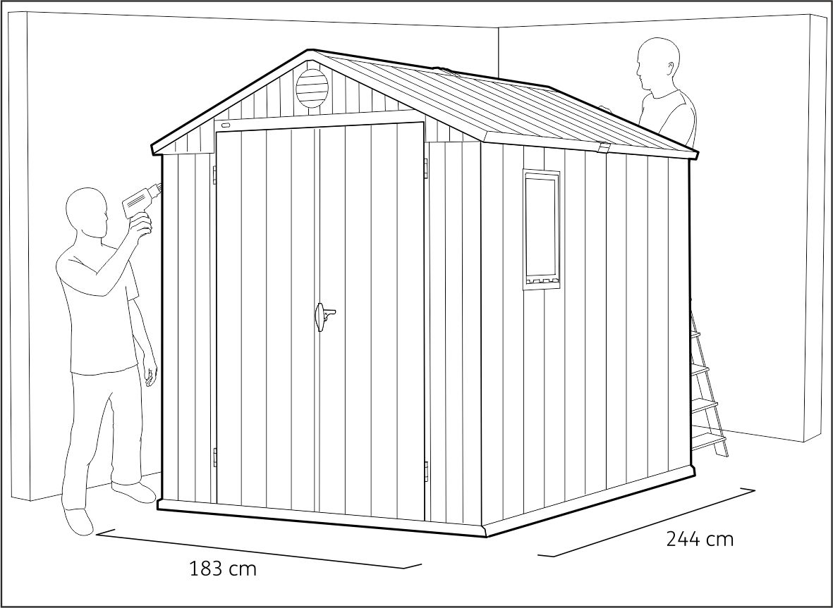 Сарай "Дарвин 6х8", 183 х 244 см, коричневый Darwin 6x8