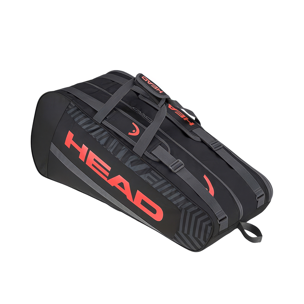 Сумка-чехол, с карманом, для 6 тен.ракеток Head Base Racquet Bag M 261313-BKOR черно-оранжевый