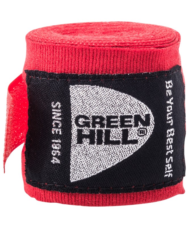 Бинт боксерский Green Hill BP-6232c, 3,5м, эластик красный