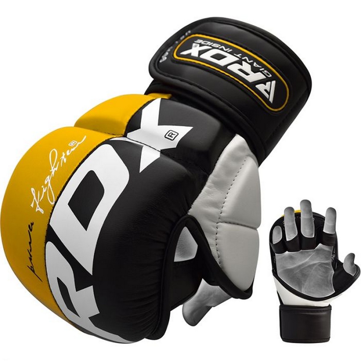 Перчатки тренировочные RDX Grappling T6 Plus GGR-T6Y+ желтый