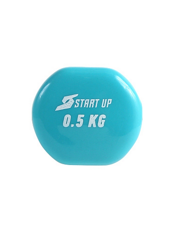 Гантель виниловая 0,5 кг Start Up HD1200 голубой