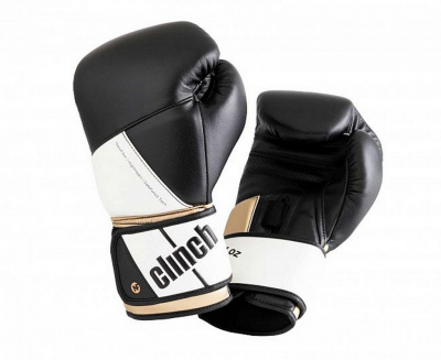 Перчатки боксерские Clinch Pro NF C185 черно-бело-золотой