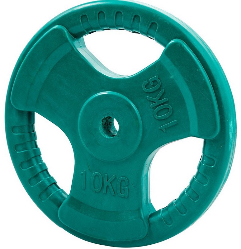 Диск обрезиненный цветной 3 Handle D26 10кг Profi-Fit