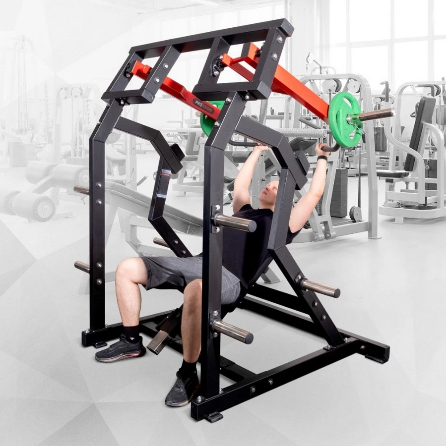 Плечевой Жим Protrain PP121 на свободных весах, черно-красный | Premium Fitness