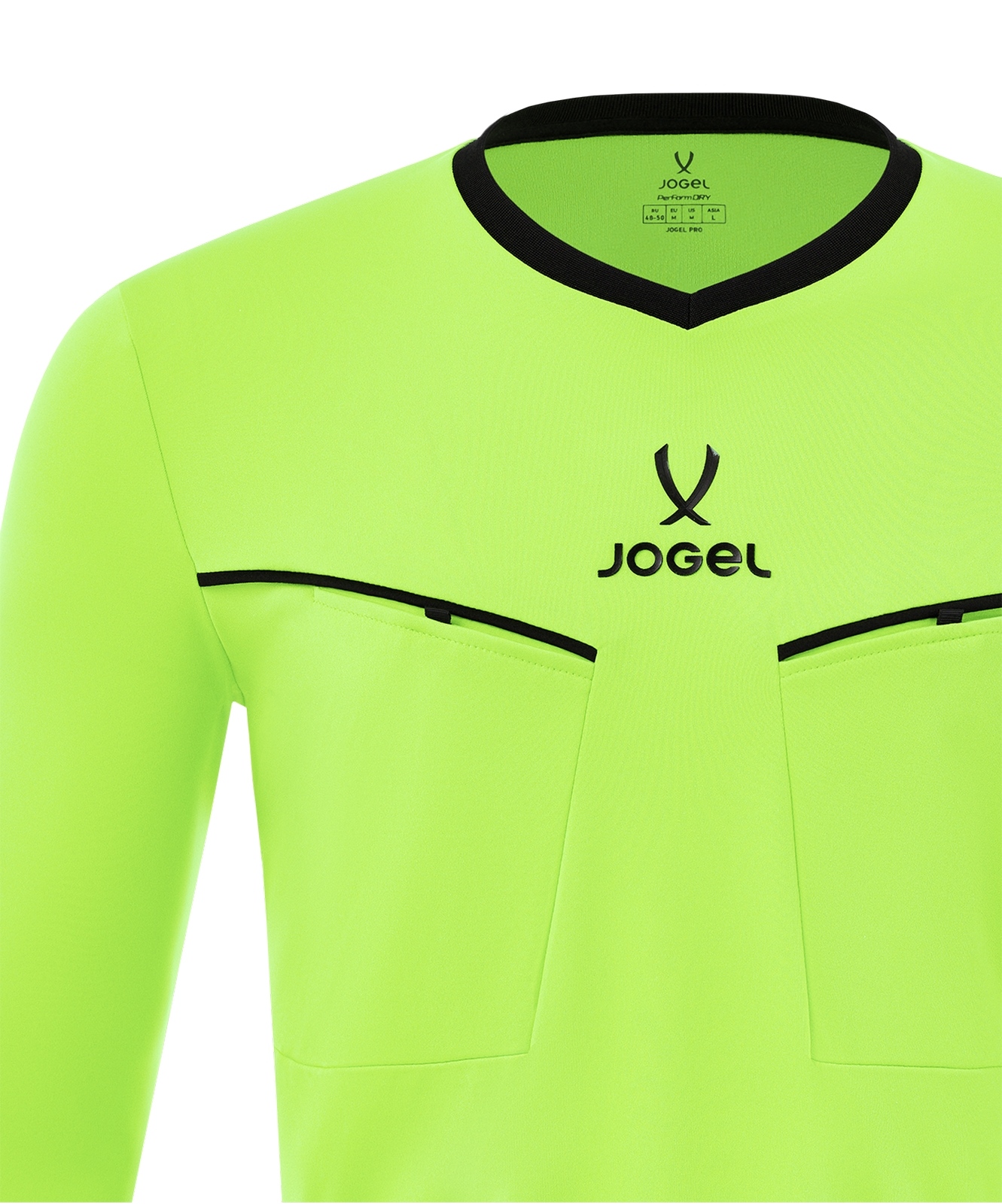Лонгслив судейский Jogel DIVISION PerFormDRY Referee LS Tee 2.0, желтый неон
