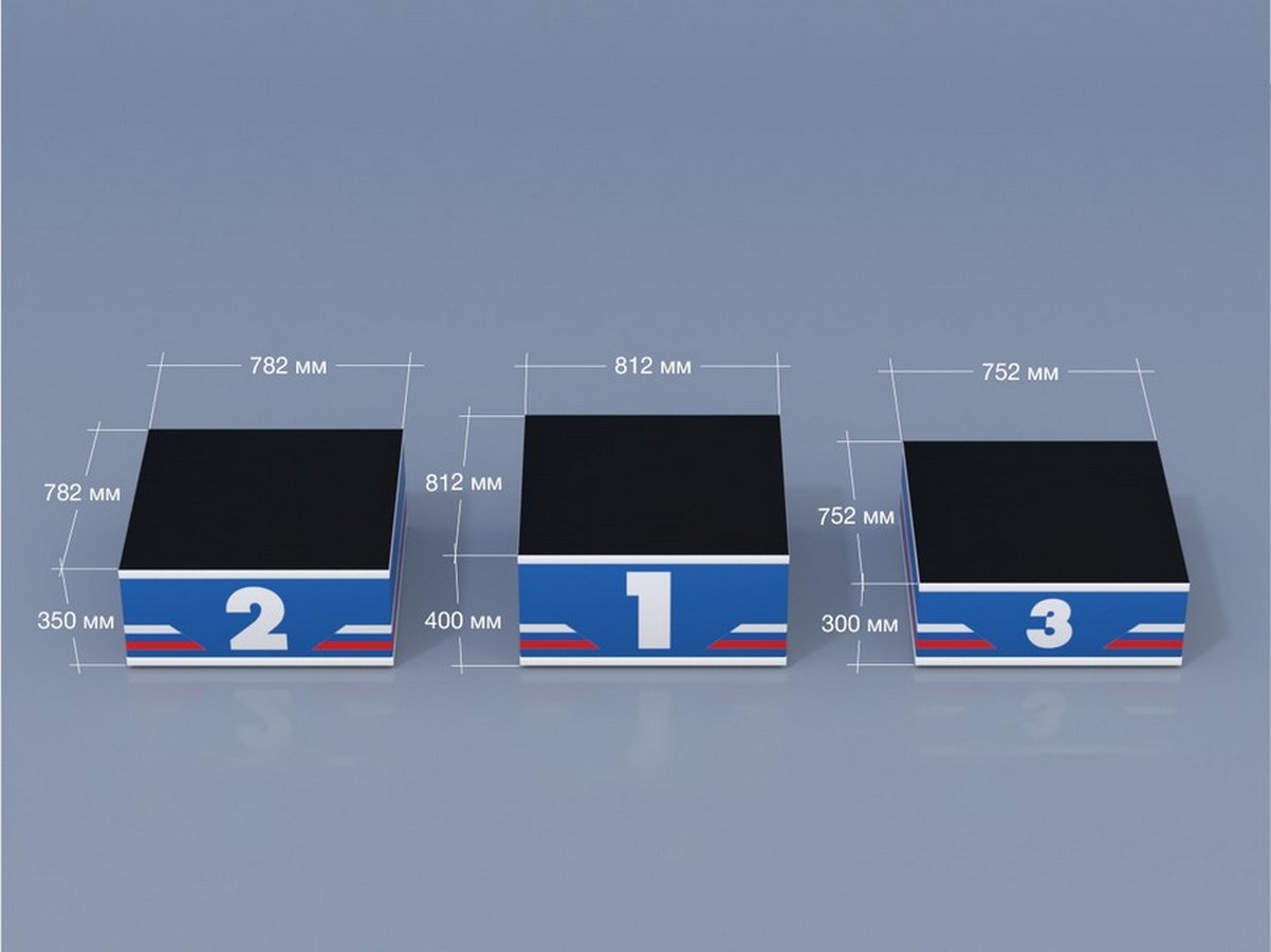 Пьедестал (ПРО) Штабель 812х812мм (квадратный) 5 чел. +1