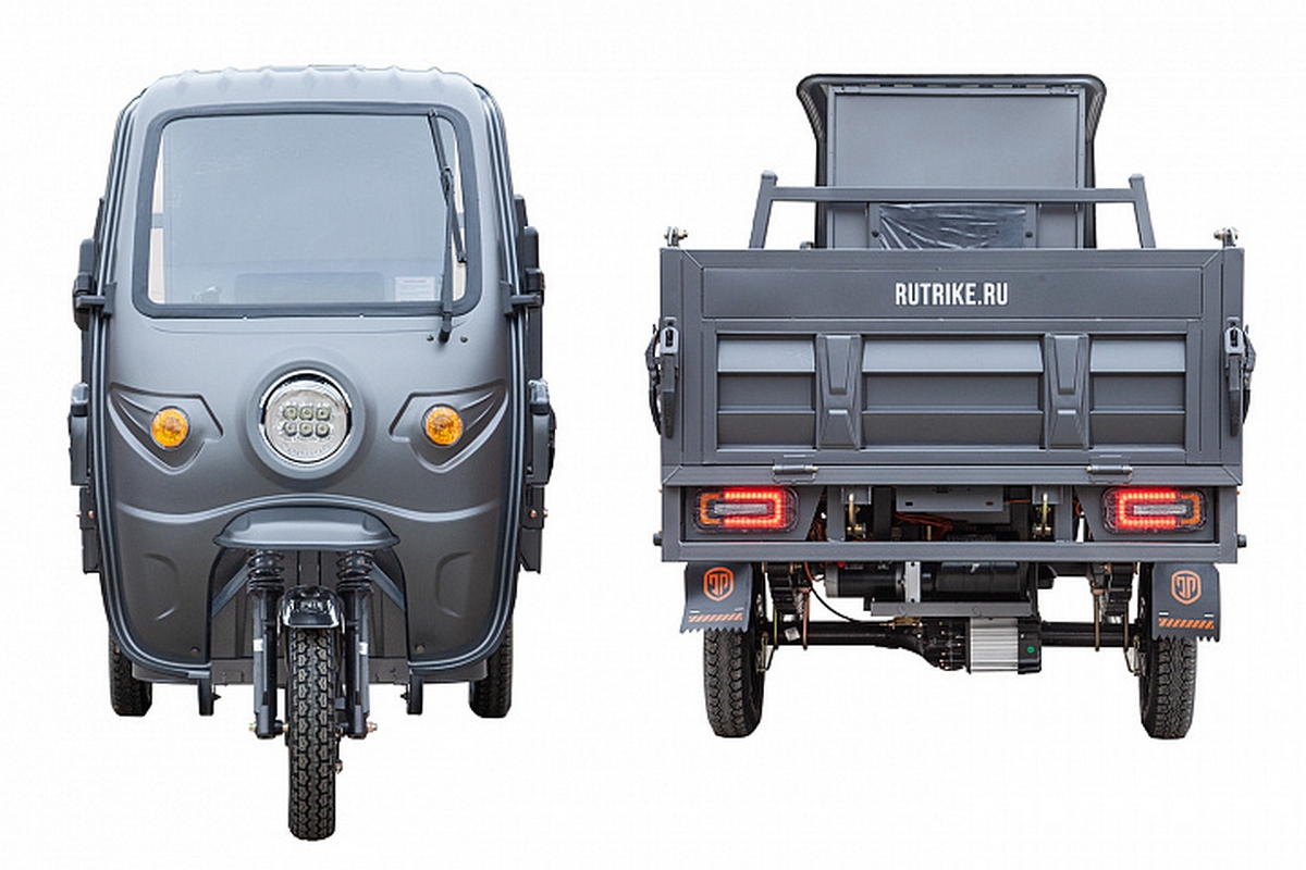Грузовой электрический трицикл Rutrike D5 КАБИНА гидравлика 1700 60V1200W 025198
