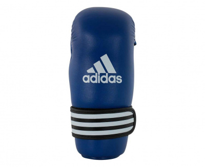 Перчатки полуконтакт Adidas WAKO Kickboxing Semi Contact Gloves синие adiWAKOG3