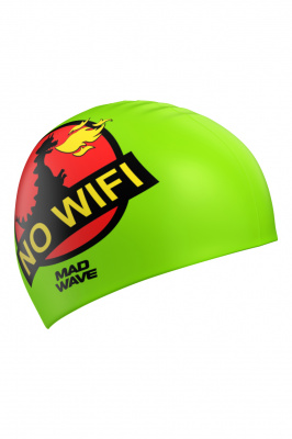 Юниорская силиконовая шапочка Mad Wave NO WIFI M0575 17 0 00W зеленый