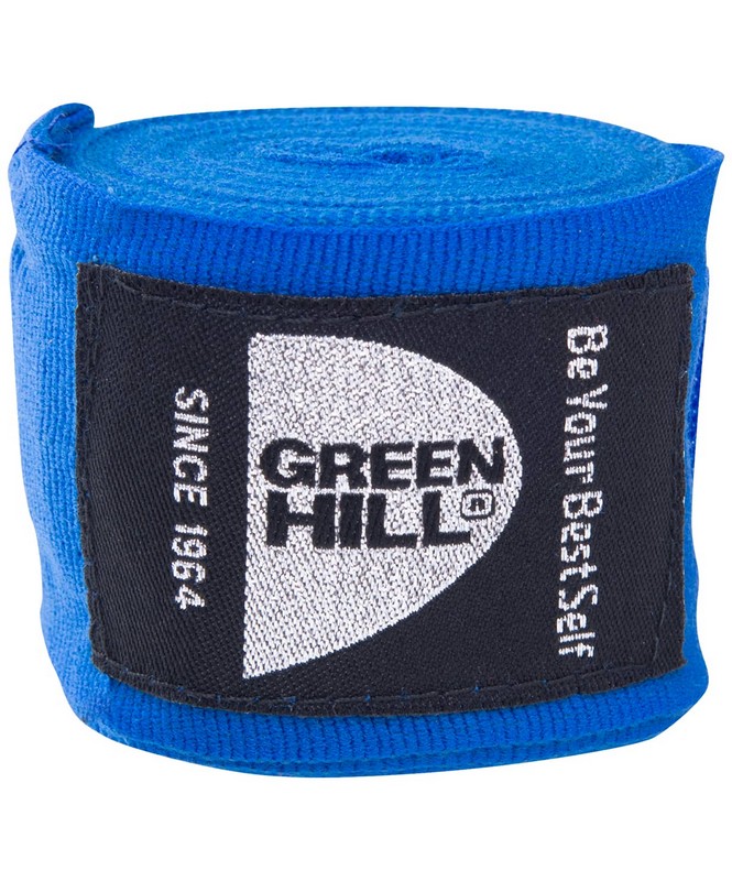 Бинт боксерский Green Hill BP-6232d, 4,5м, эластик, синий