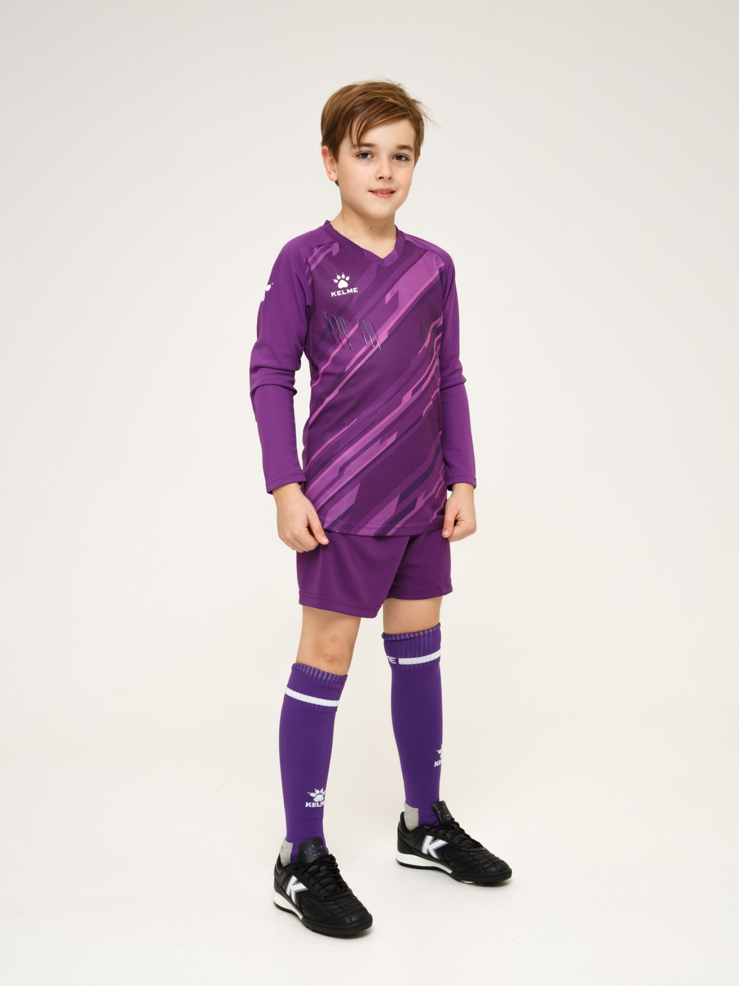 Детский комплект (лонгслив, шорты) Kelme Long Sleeve Goalkeeper Suit 7361ZB3256-500 Violet