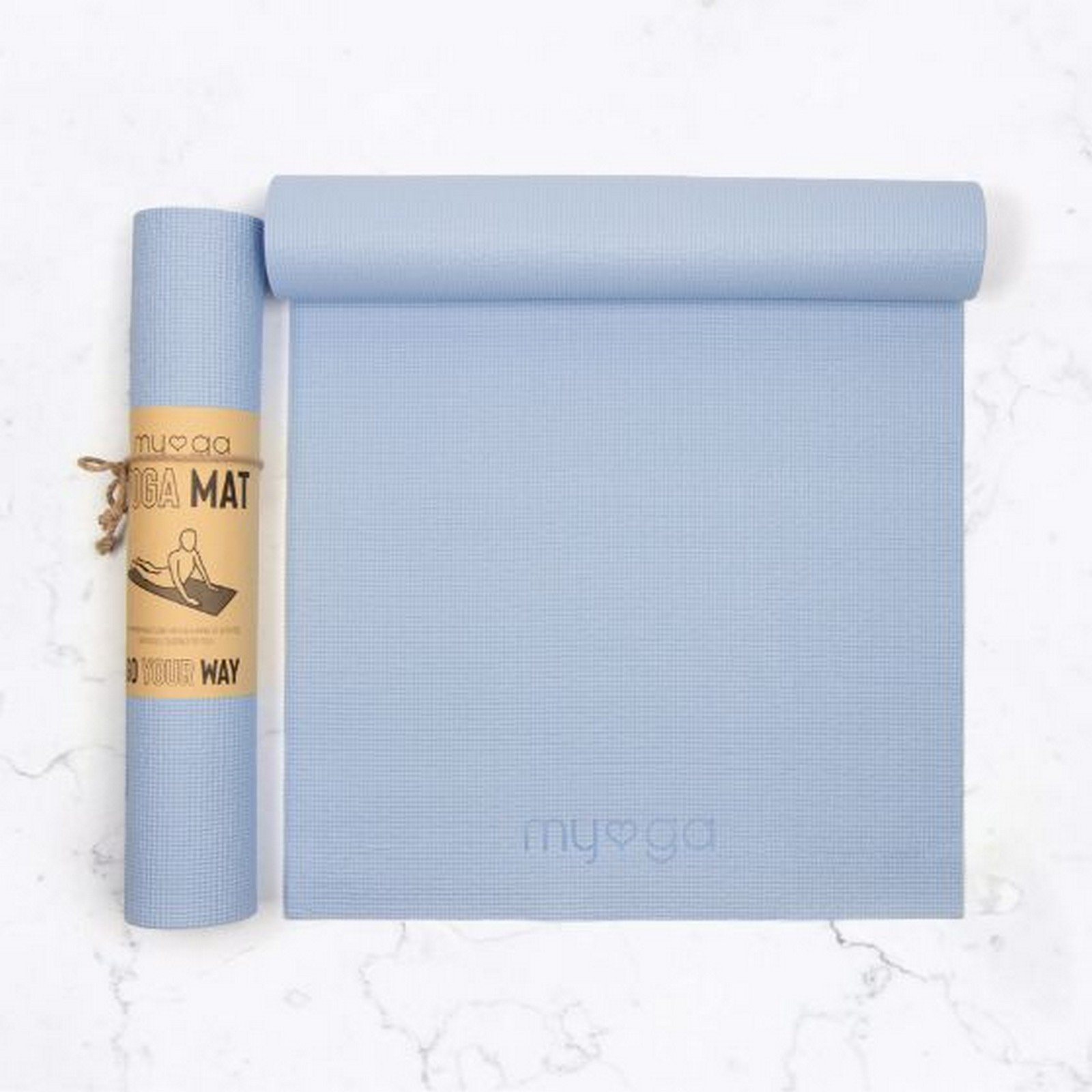 Коврик для йоги 173х61х0,4см Myga Yoga Mat RY1464 голубой