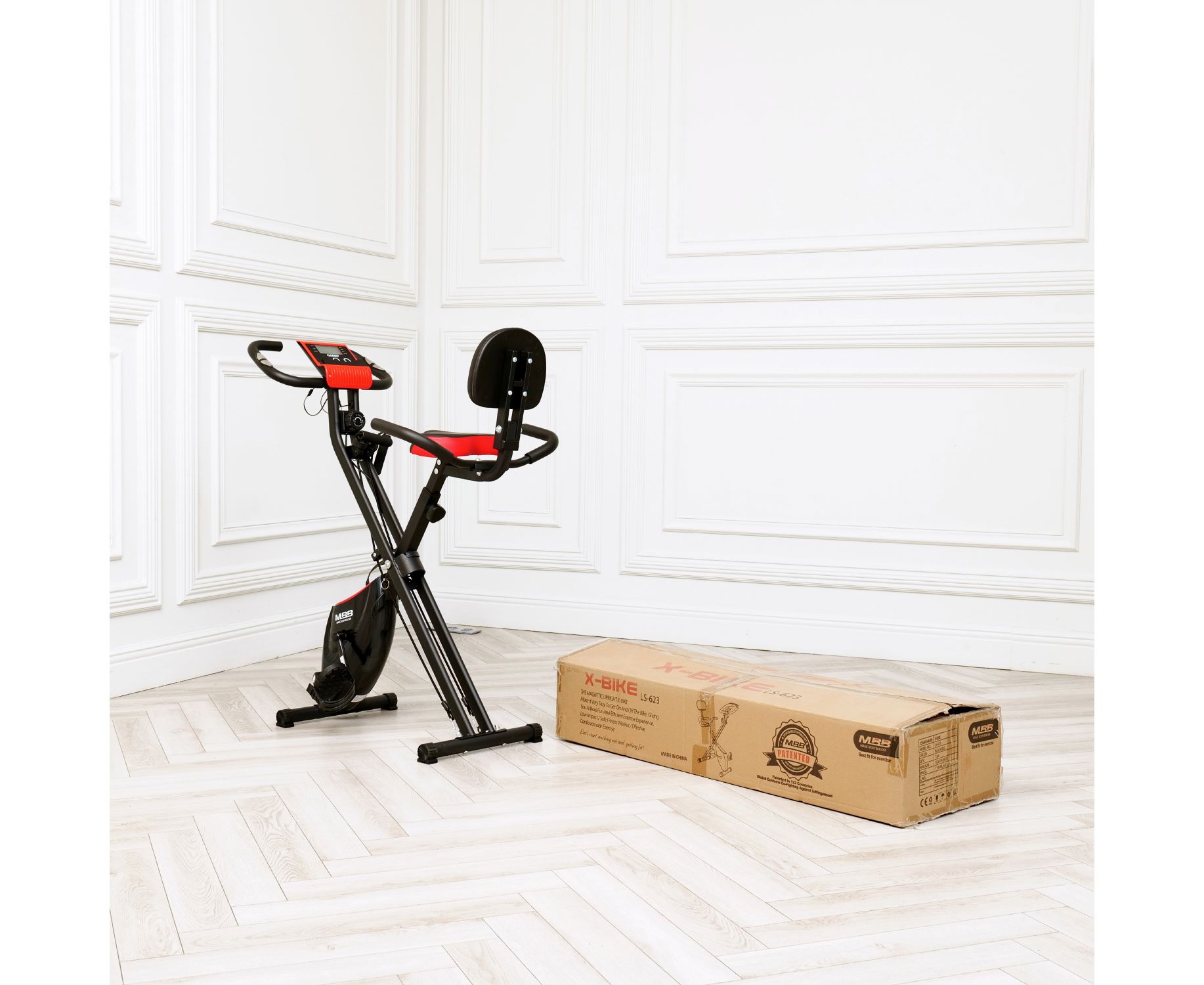 Велотренажер X-Bike DFC MBB с эспандерами LS-623-X черно-красный