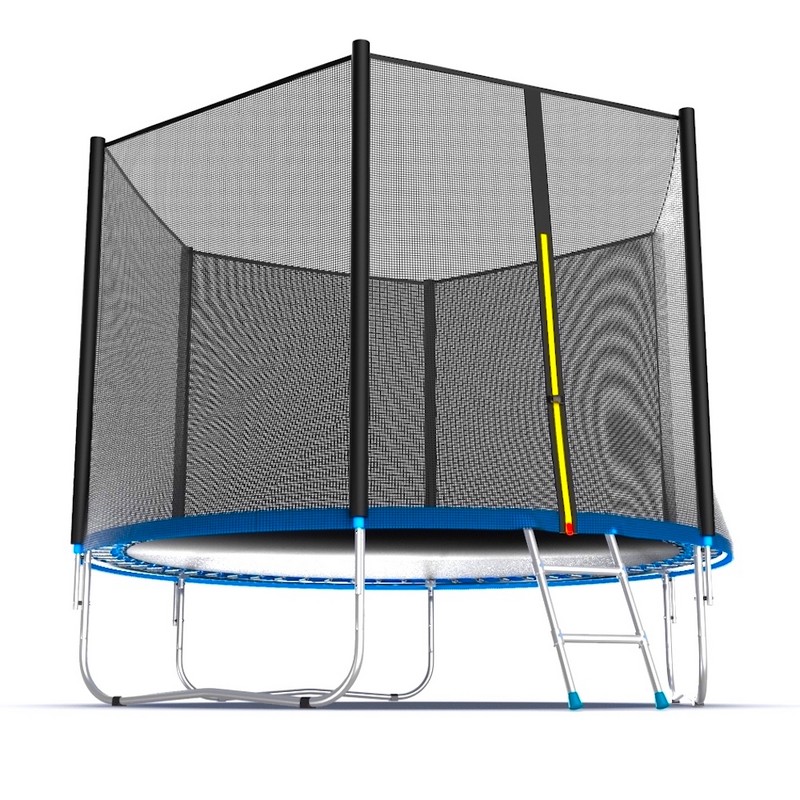 Батут с внешней сеткой и лестницей EVO Jump External 10ft, синий