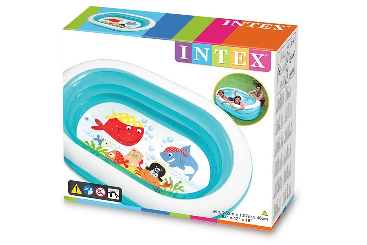 Детский надувной бассейн 163х107х46см Intex Морские друзья 57482