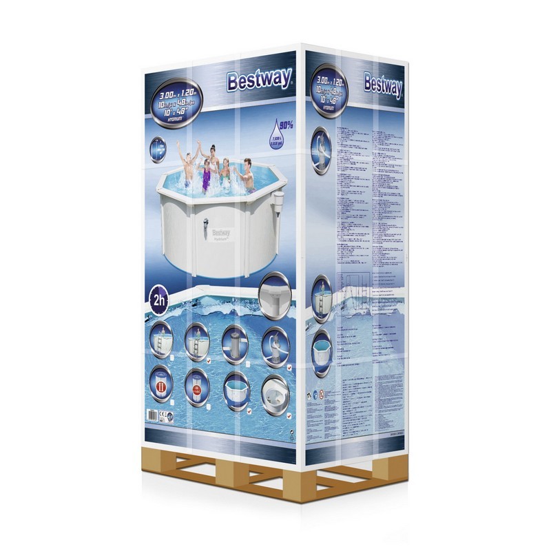 Бассейн со стальными стенками 300х120 см Bestway 56566