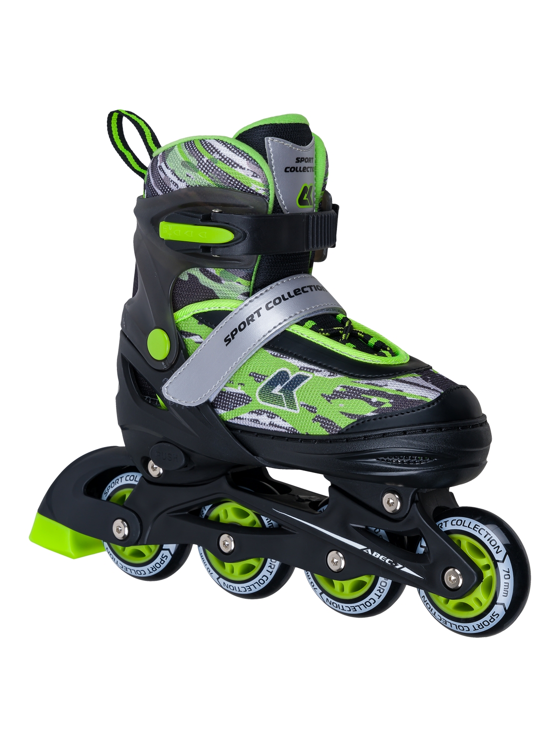 Раздвижные роликовые коньки Alpha Caprice CK-SK-P320-33Green (антистресс обезьяна в подарок)