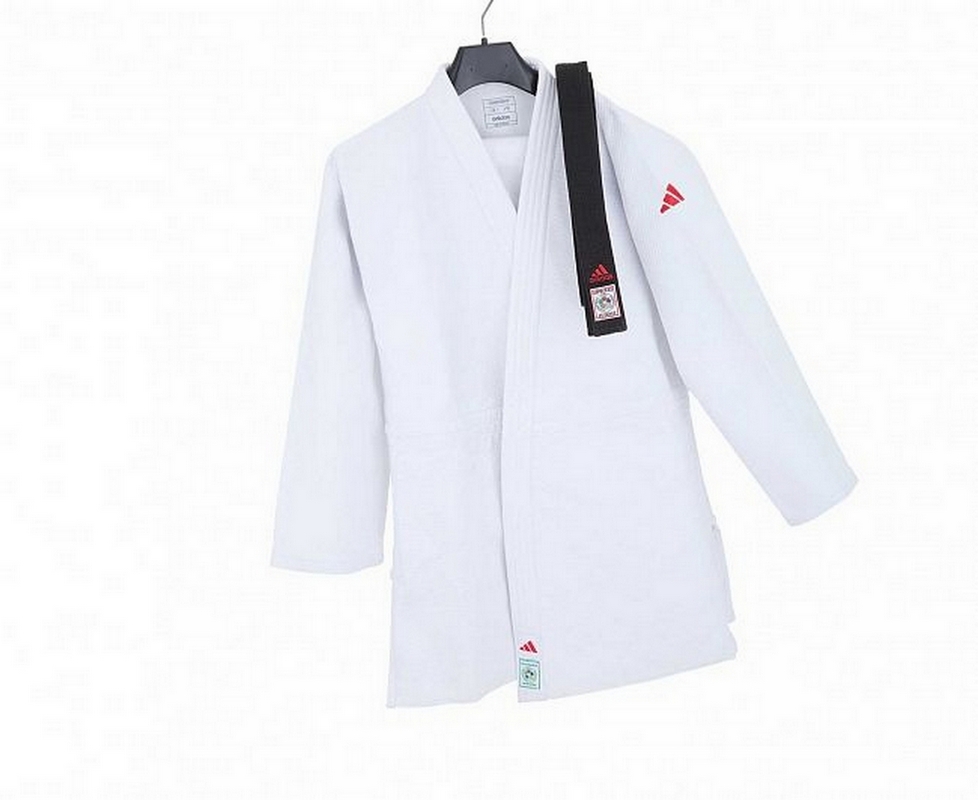 Кимоно для дзюдо Adidas Champion III IJF Slim Fit Green Label J-IJF3-1 белый