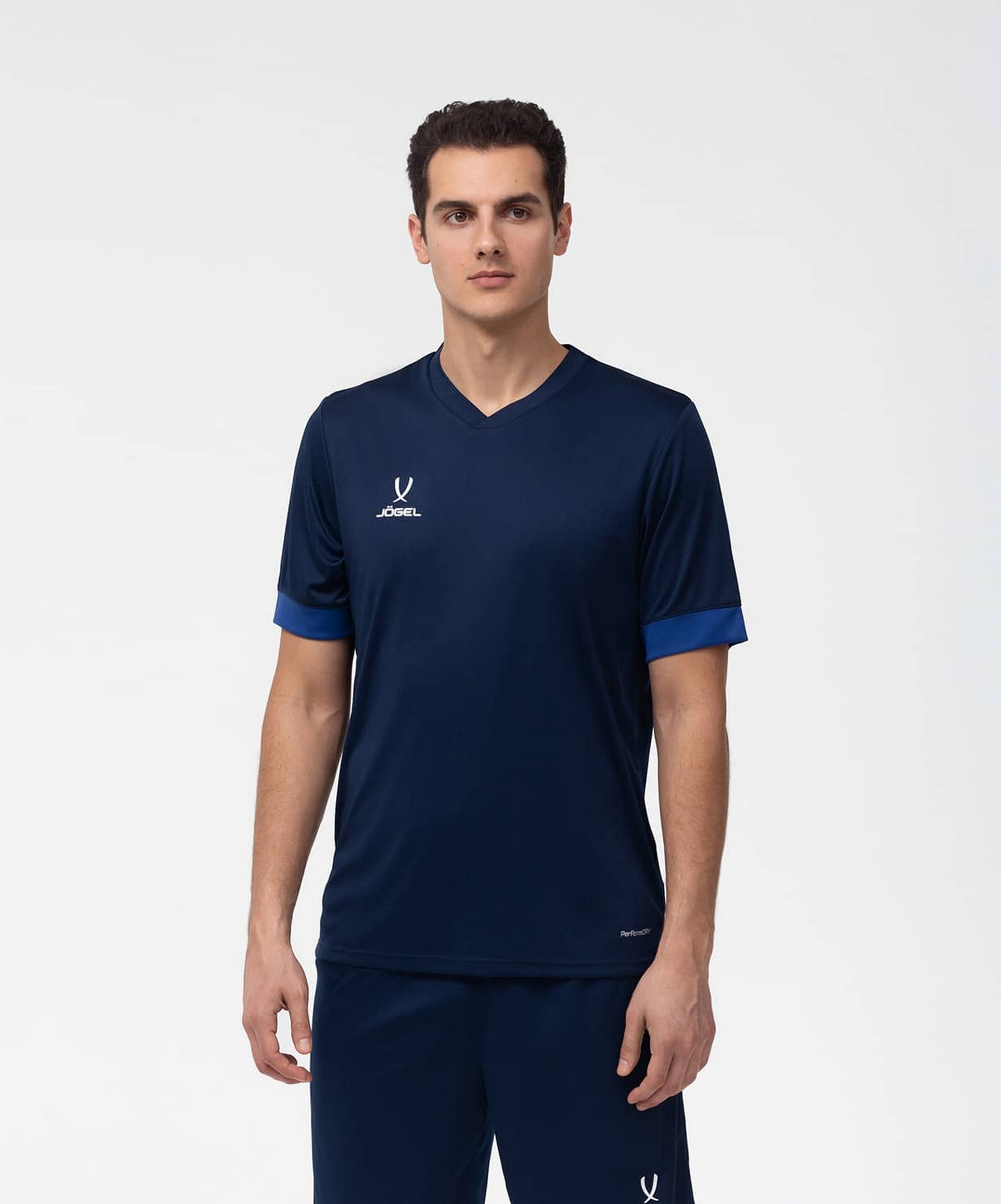 Футболка игровая Jogel Division PerFormDRY Union Jersey темно-синий\синий\белый