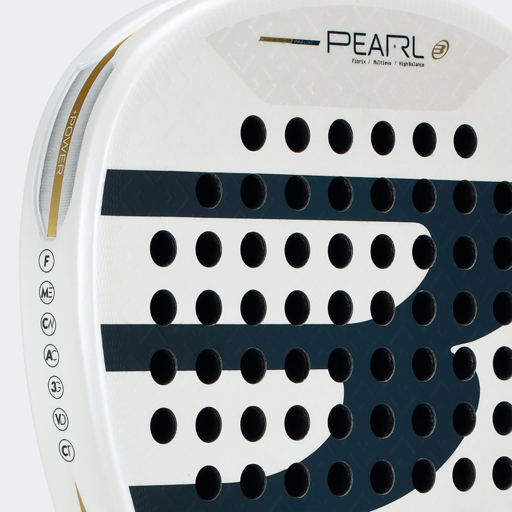 Ракетка для падела, для профессионалов, карбон Bullpadel Pearl 26 493804 бело-серый