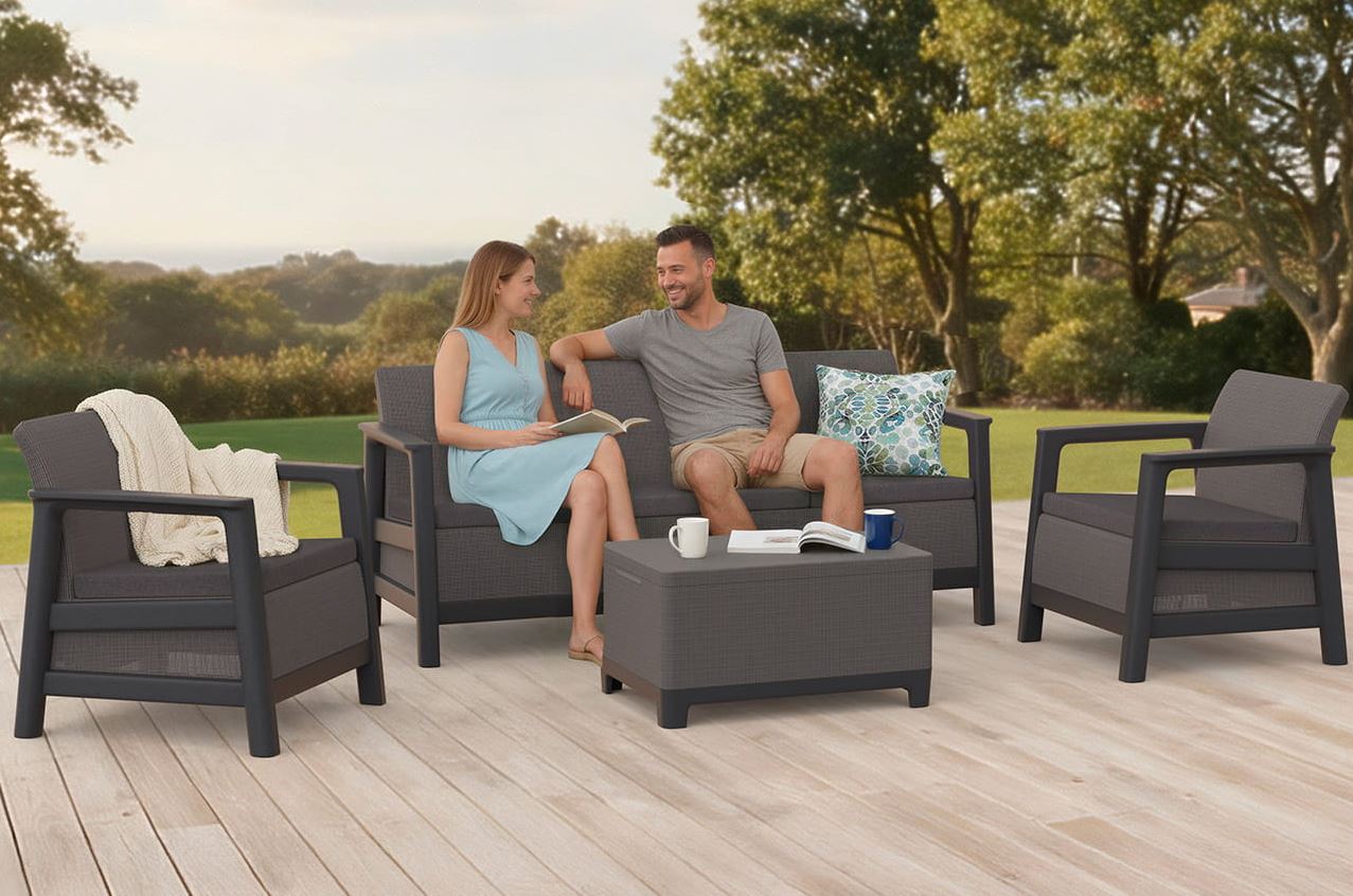 Комплект мебели Сканди (Scandi Linea 3 Seater Set ) графит