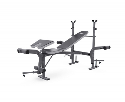 Скамья со стойками под штангу с партой для бицепса DFC D703/2 | Premium Fitness
