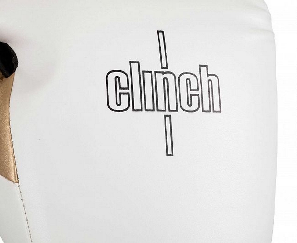 Перчатки боксерские Clinch Contender C184 бело-черно-золотой