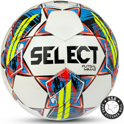 Мяч футзальный Select Futsal Mimas 1053460005, р.4, BASIC, 32 пан, гл.ПУ, руч.сш, бел-сине-красный