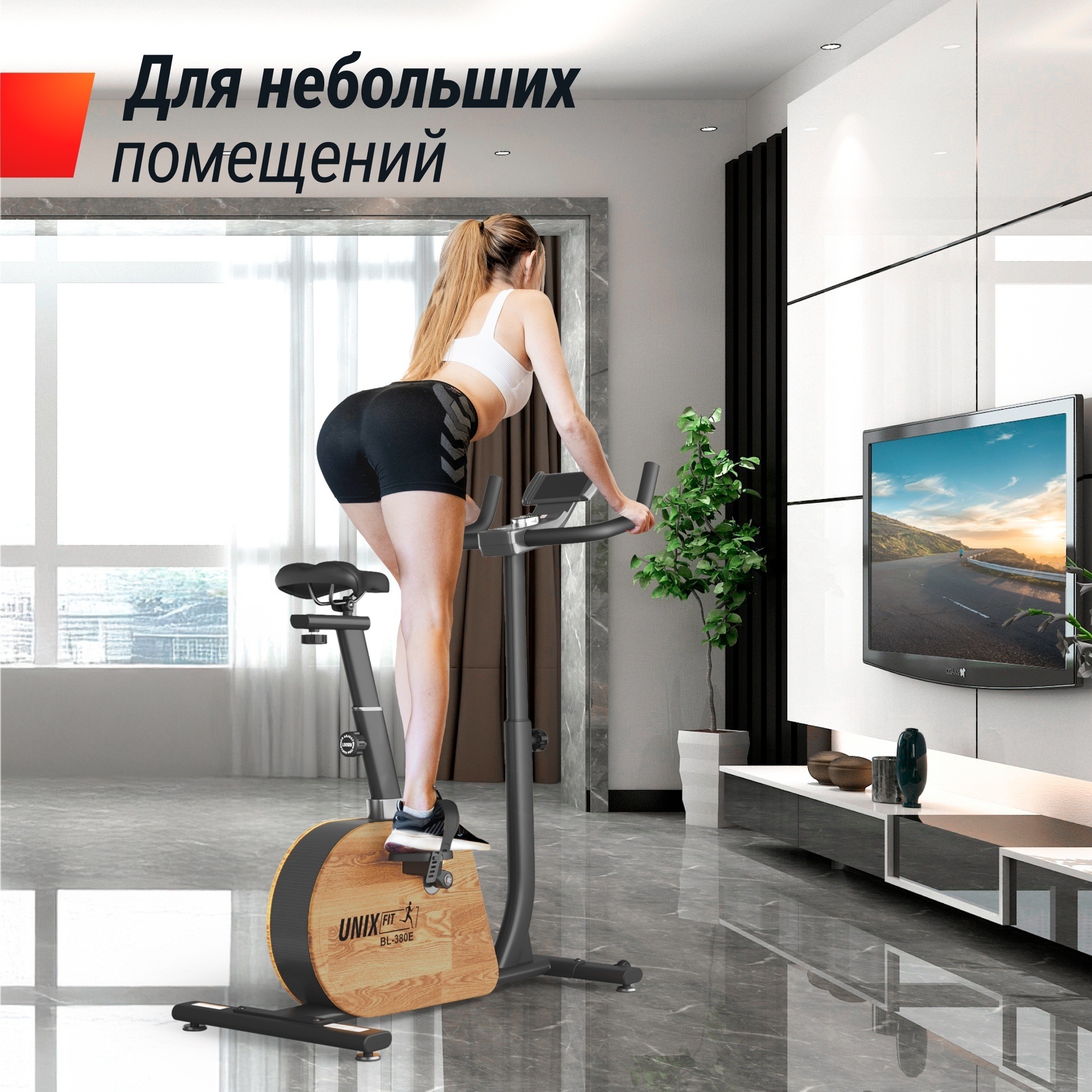 Велотренажер UnixFitt BL-380E Wood MBBL380E