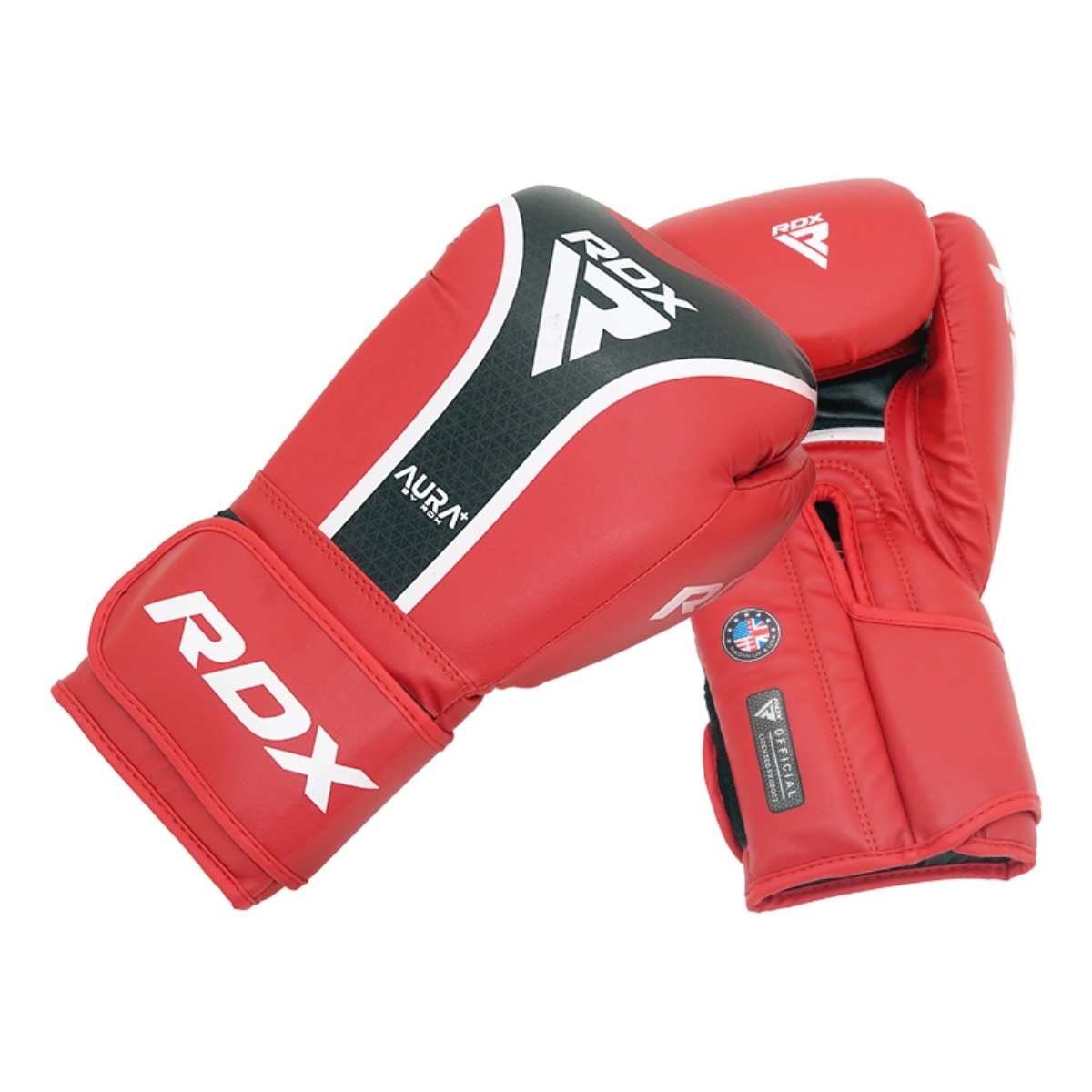Перчатки RDX Aura Plus T-17 BGR-T17RB-16OZ+ красный\черный