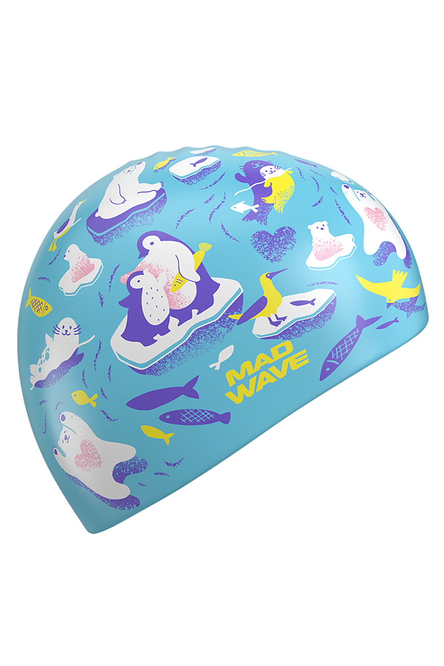 Юниорская силиконовая шапочка Mad Wave Arctic M0575 13 0 00W голубой