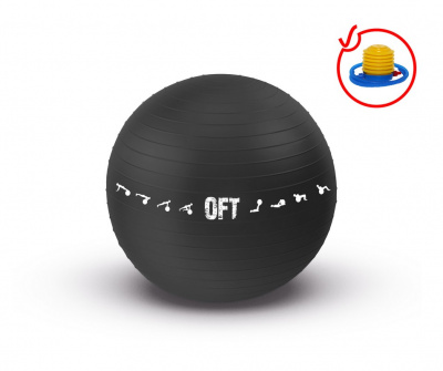 Гимнастический мяч Original Fit.Tools FT-GBPRO-75BK (75 см) коммерч, черный
