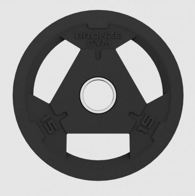 Диск олимпийский обрезиненный 15 кг Bronze Gym BGPLR150