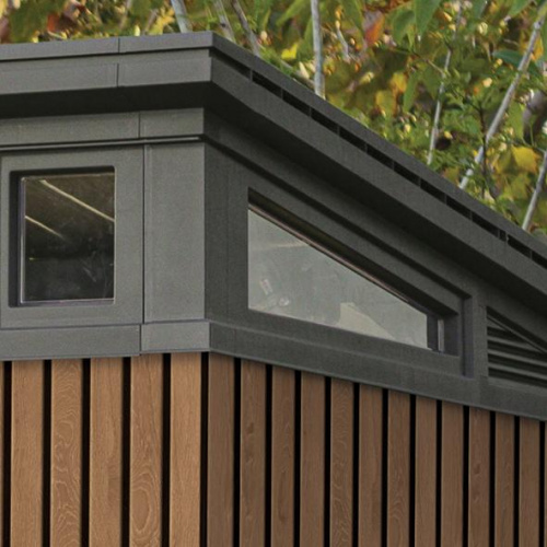Комплект для хранения: сарай "Pent 9x7" + уличный шкаф "Horizontal Shed" 2020л (коричневый)