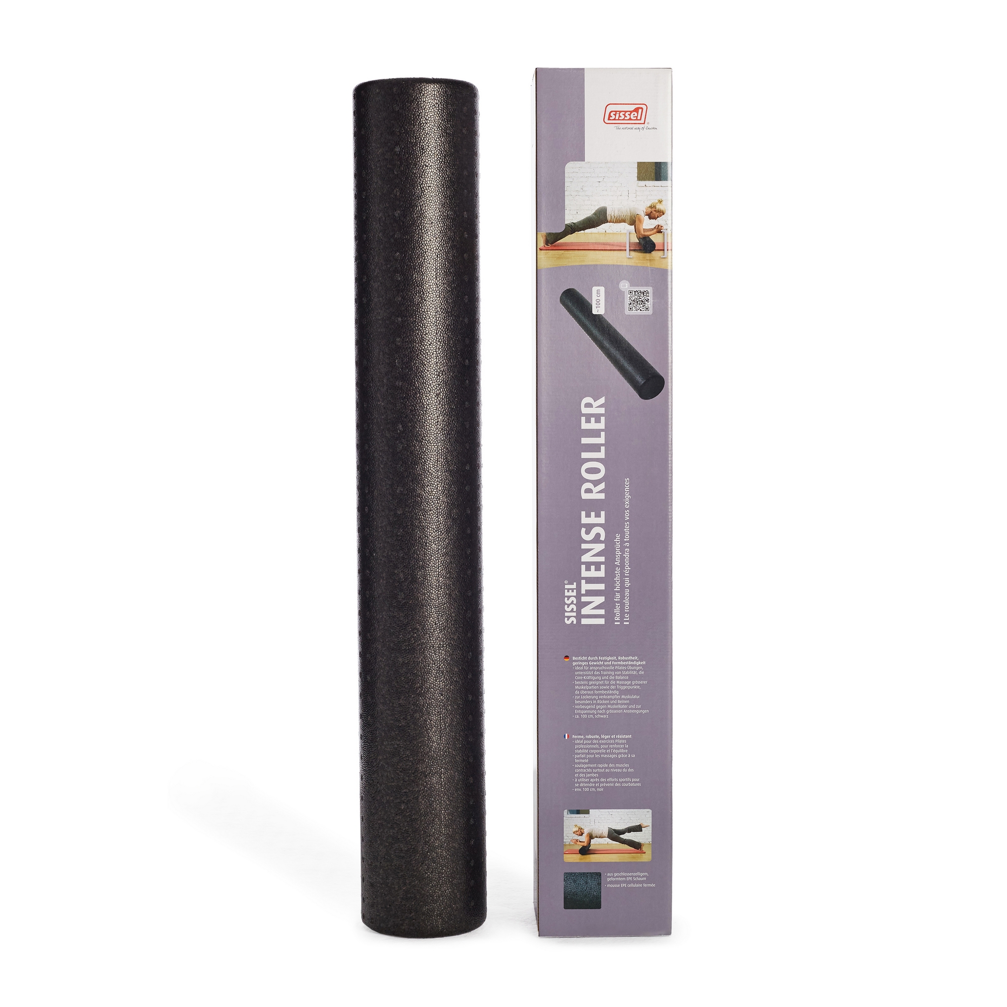 Удлиненный ролик 100см SISSEL Pilates Intense Roller 310.016 черный