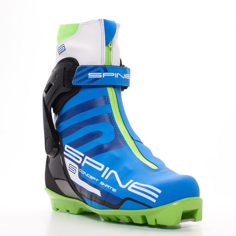 Лыжные ботинки SNS Spine Concept Skate 496 синий/черный/салатовый