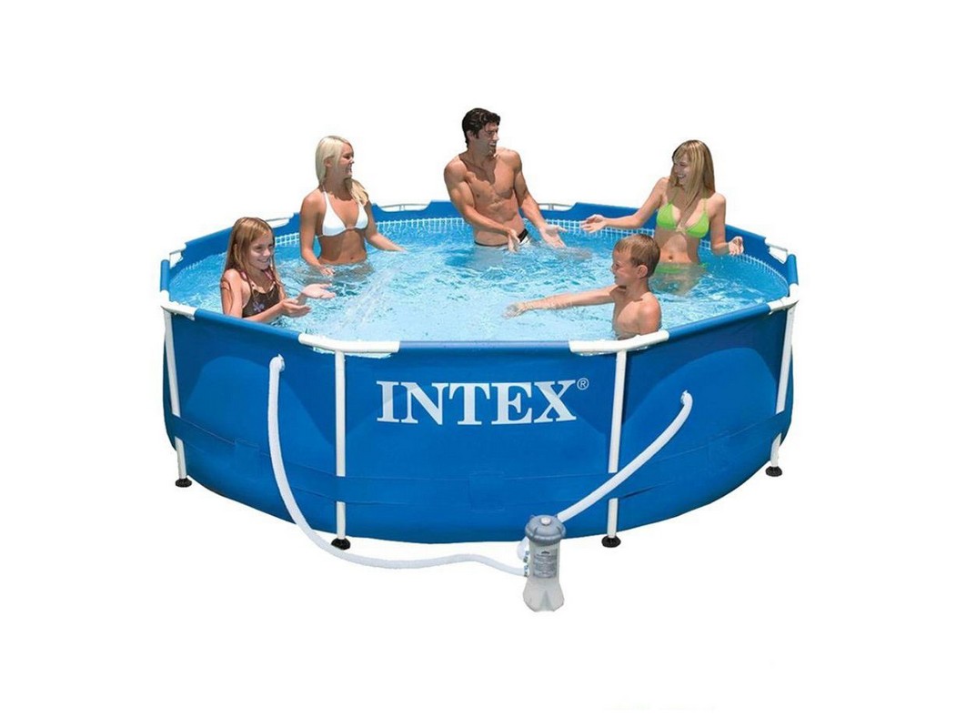 Каркасный бассейн круглый 305х76см+насос-фильтр Intex Metal Frame 28202