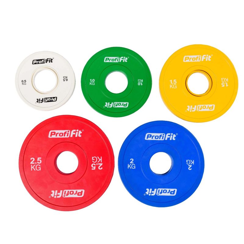 Диск обрезиненный цветной d51мм, 1,5кг Profi-Fit