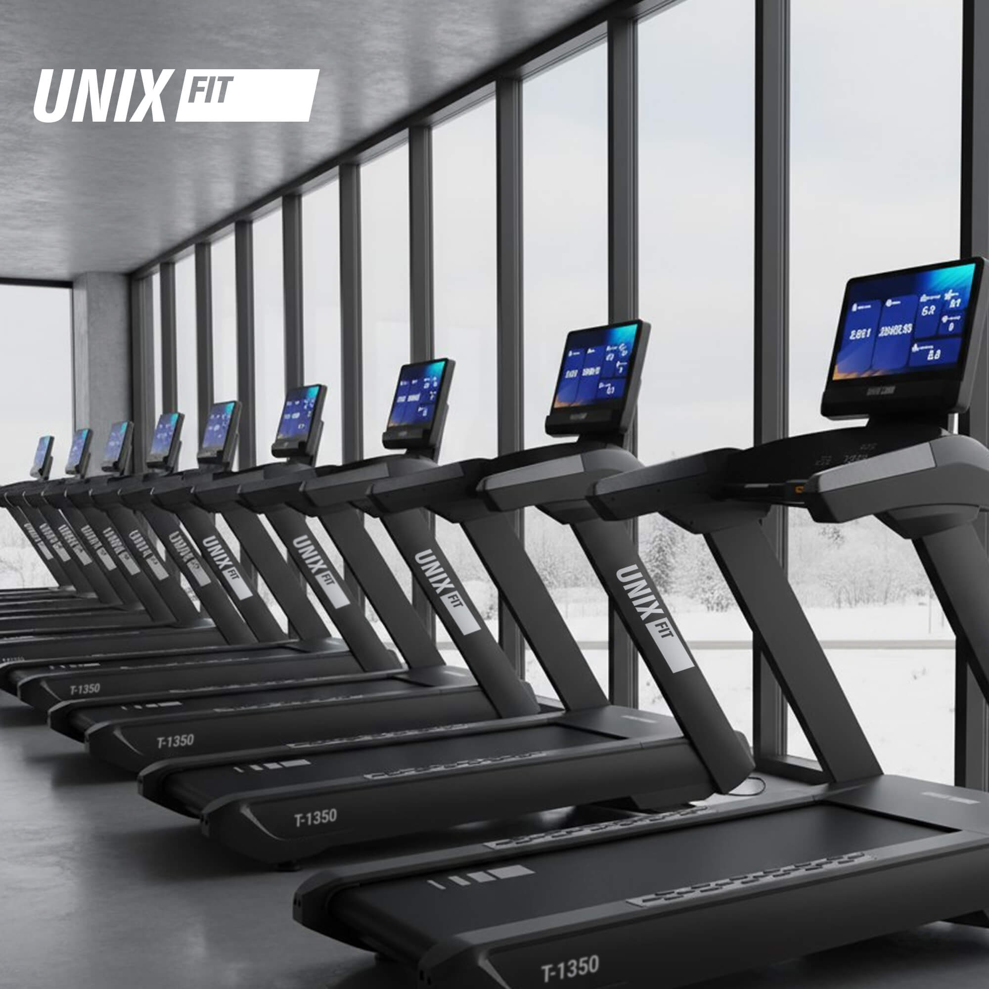 Беговая дорожка T-1350 PRO (25" TFT) UnixFit TDT1350PRO25