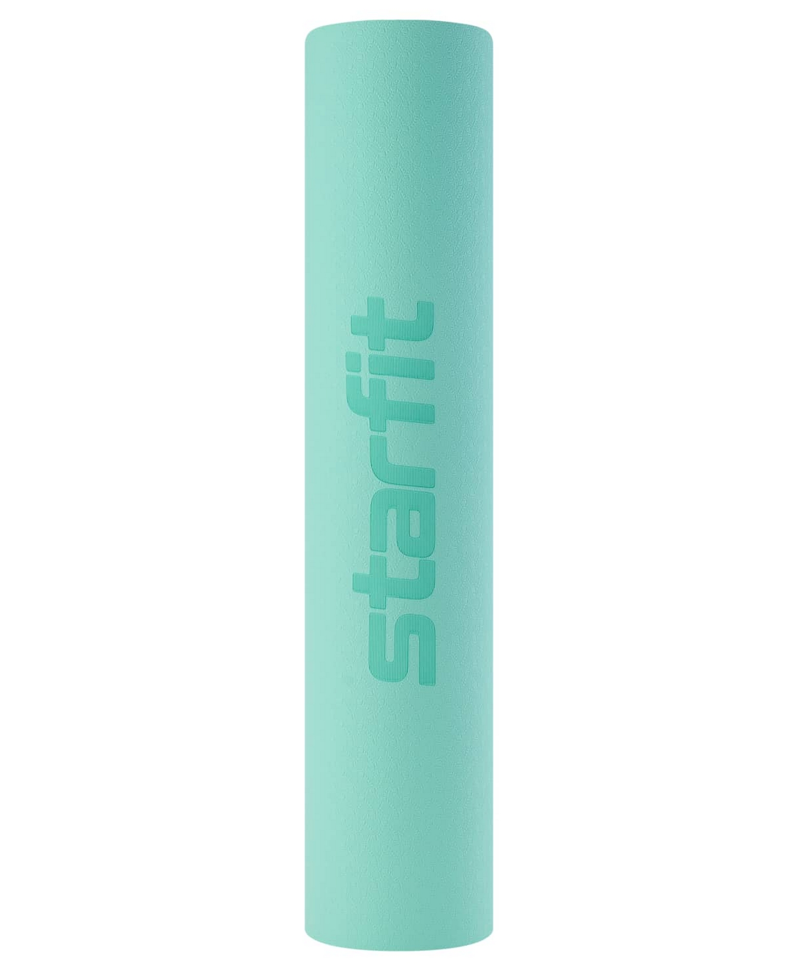 Коврик для йоги и фитнеса 183x61x0,6см Star Fit FM-201 мятный\серый