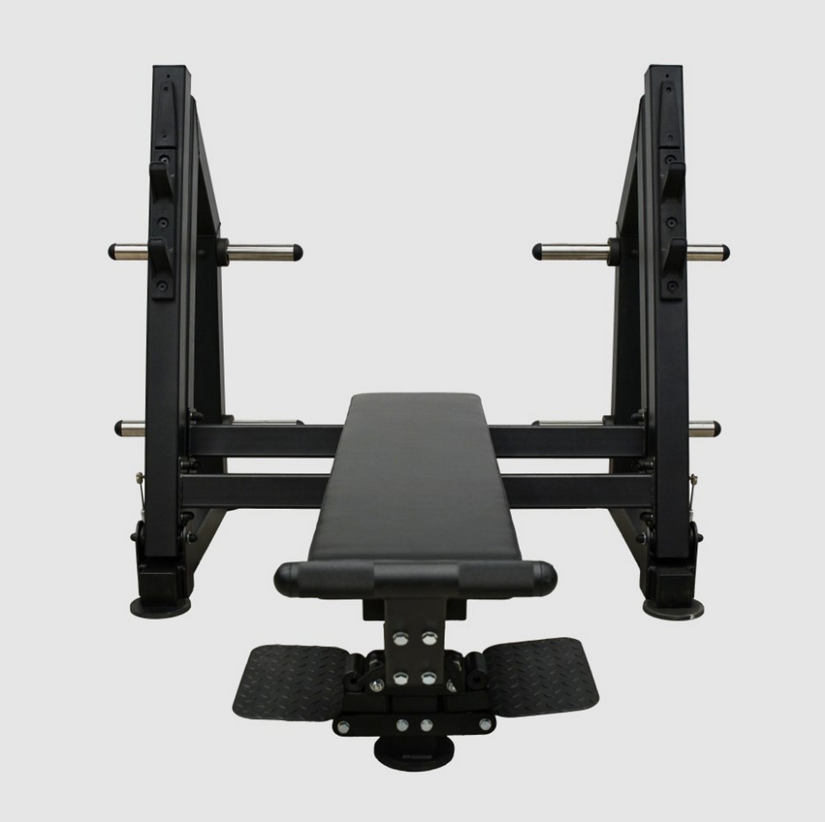 Скамья для жима лёжа с доводчиком, упором и подставкой для ног Bronze Gym PARTNER ML-901 | Premium Fitness