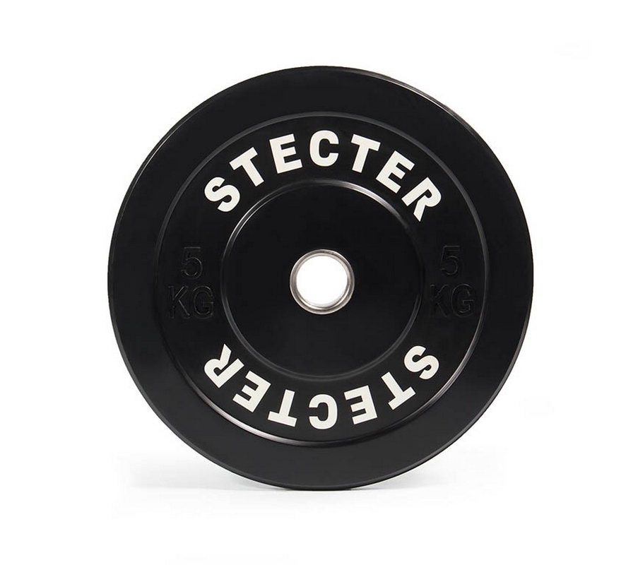 Каучуковый диск (rubber bumper plates) 5 кг Stecter