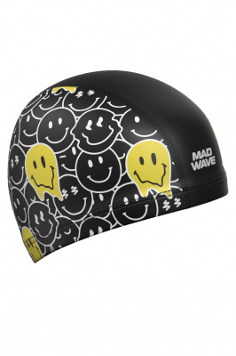 ПУ шапочка Mad Wave Smile M0584 09 0 01W черный