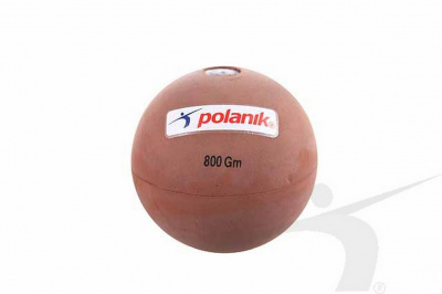 Мяч для тренировки метания резиновый, 800 г Polanik JRB-0,8