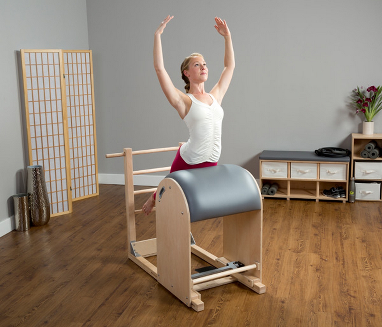 Лестница с бочкой Balanced Body Ladder Barrel 15266 серый
